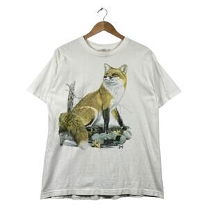 Vintage Red Fox Graphic T-Shirt Large
